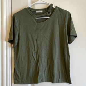 MyMyT olive green T